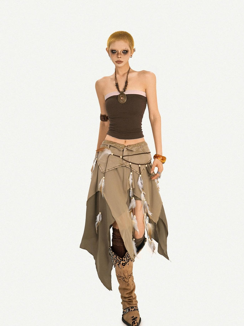 Nico Molly Versatile Vintage Ethnic Brown Waist Belt For Young Women Stylish Belts