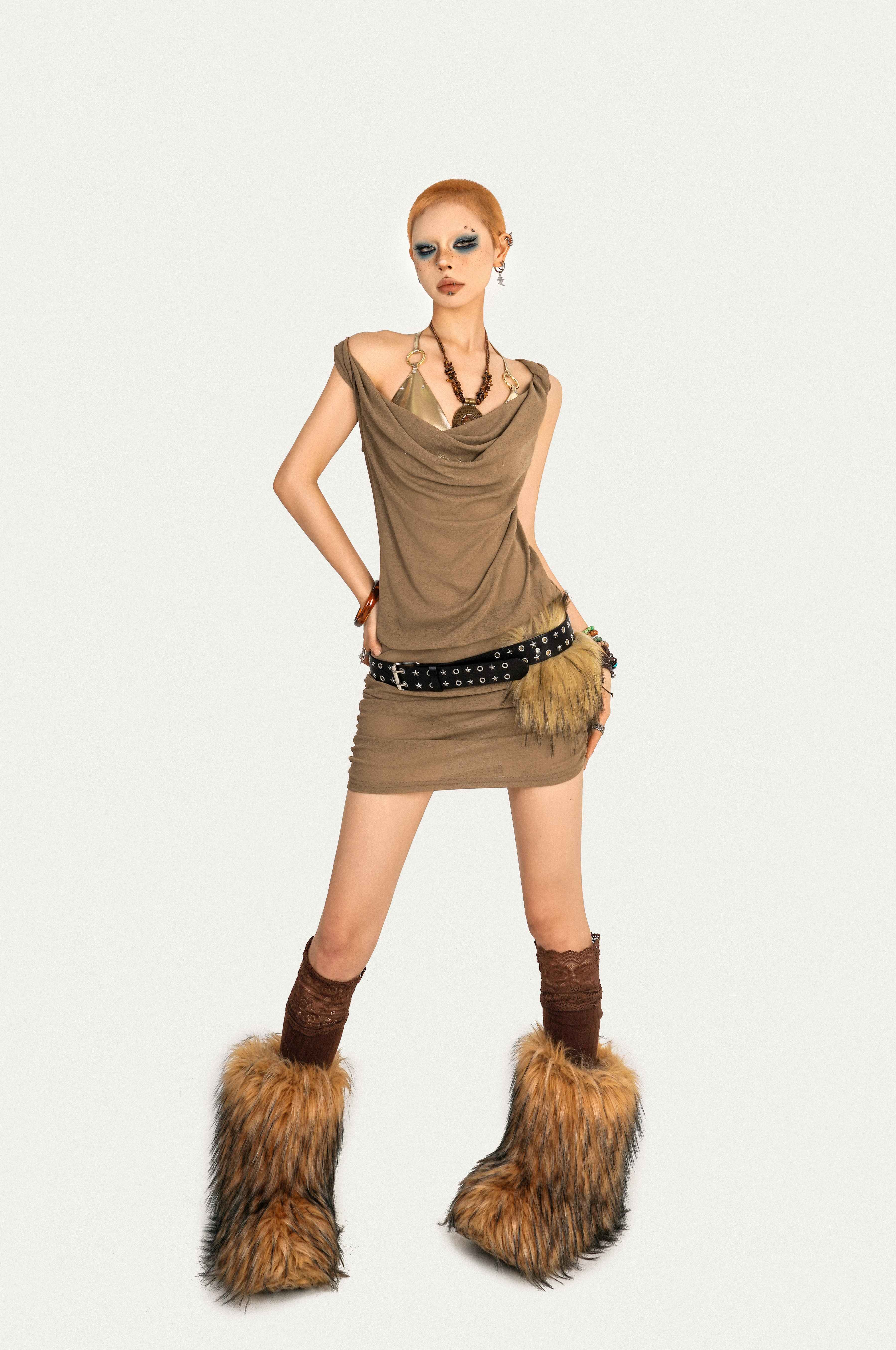 Nico_Molly_Vintage_Camel_Fitted_Waist_Sleeveless_A_Line_Vest_Casual_Women_Mini_Dresses_MISSTT