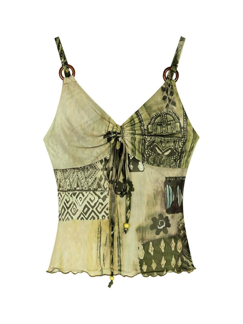 Nico Molly Vintage Camisole A Line Mid Waist Sleeveless Women Date Party Top & Skirt Sets