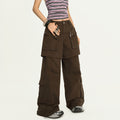 Nico_Molly_Vintage_Loose_Mock_Two_Piece_Dark_Brown_Zip_Fly_Pockets_Women_Cargo_Pants_MISSTT