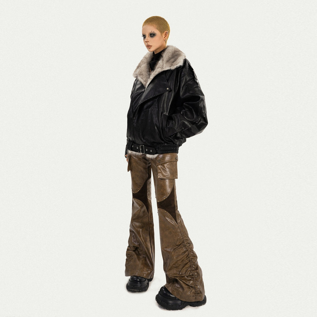 Nico_Molly_Warm_Thick_Shiny_Pu_Vintage_Mid_Length_Fur_Collar_Zipper_Women_Leather_Jackets_MISSTT