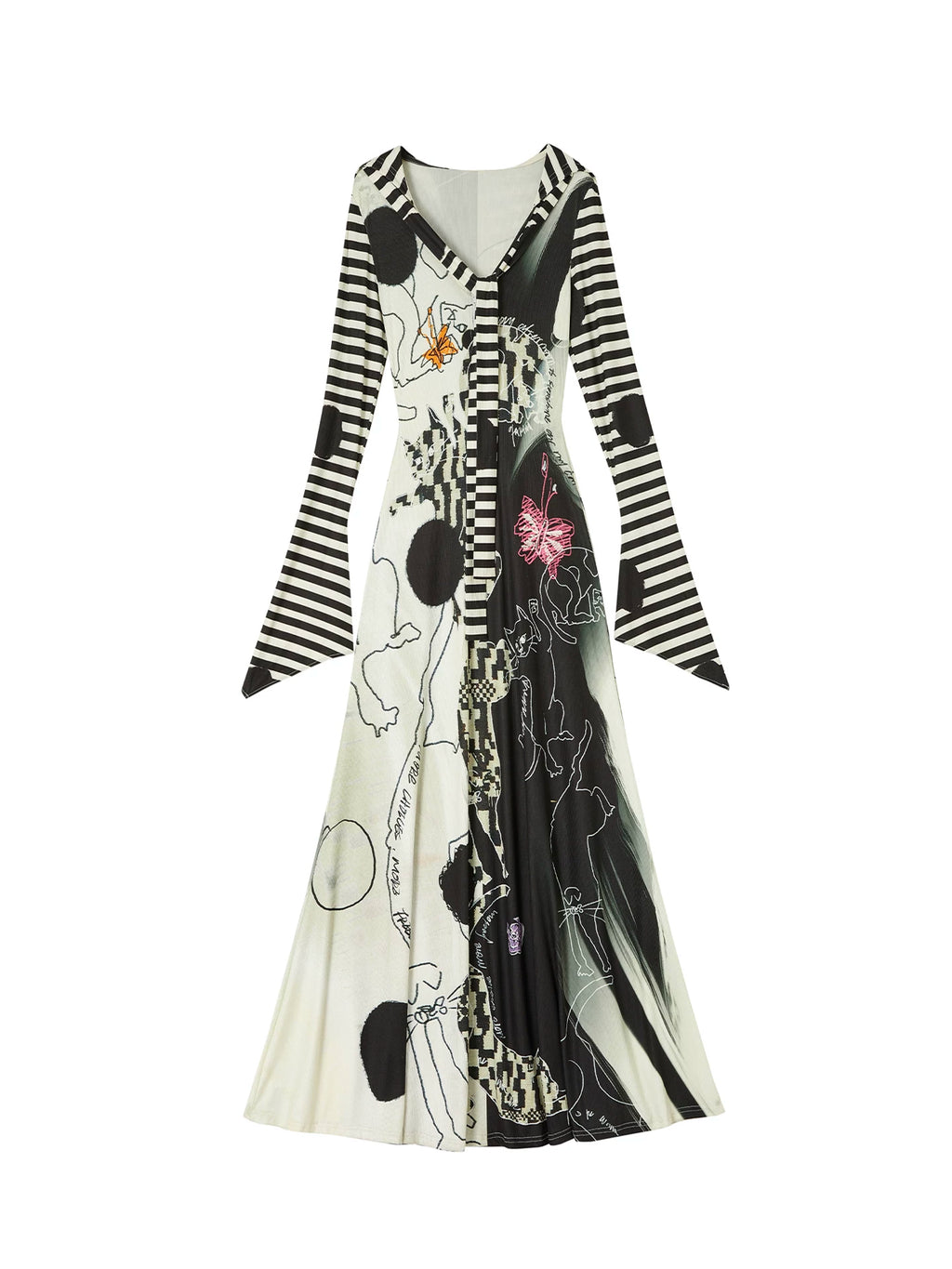 OfAkiva_Soft_Breathable_Zebra_Print_Hooded_High_Waist_Slim_A_Line_Tshirt_Maxi_Dresses_MISSTT