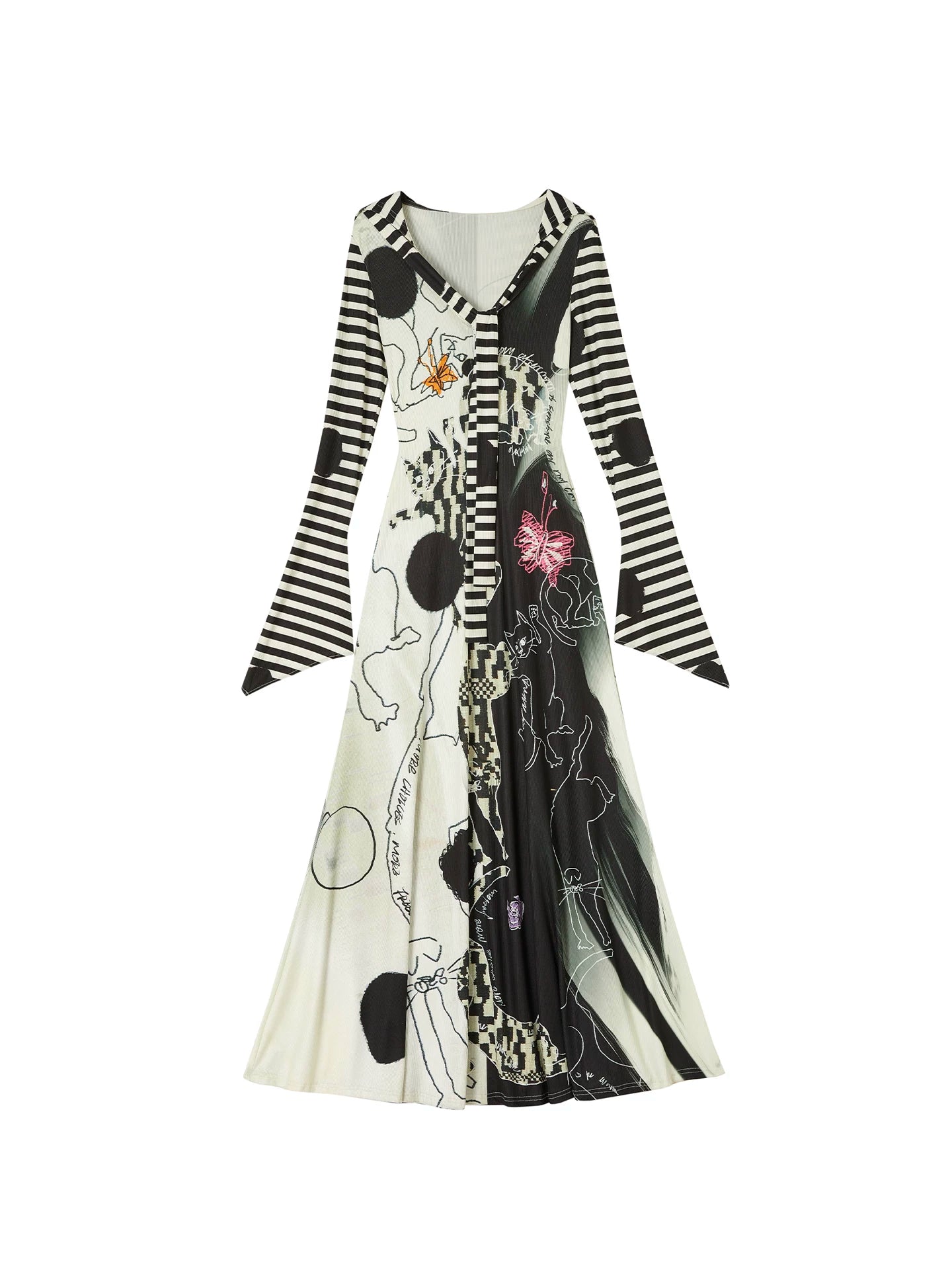 OfAkiva_Soft_Breathable_Zebra_Print_Hooded_High_Waist_Slim_A_Line_Tshirt_Maxi_Dresses_MISSTT