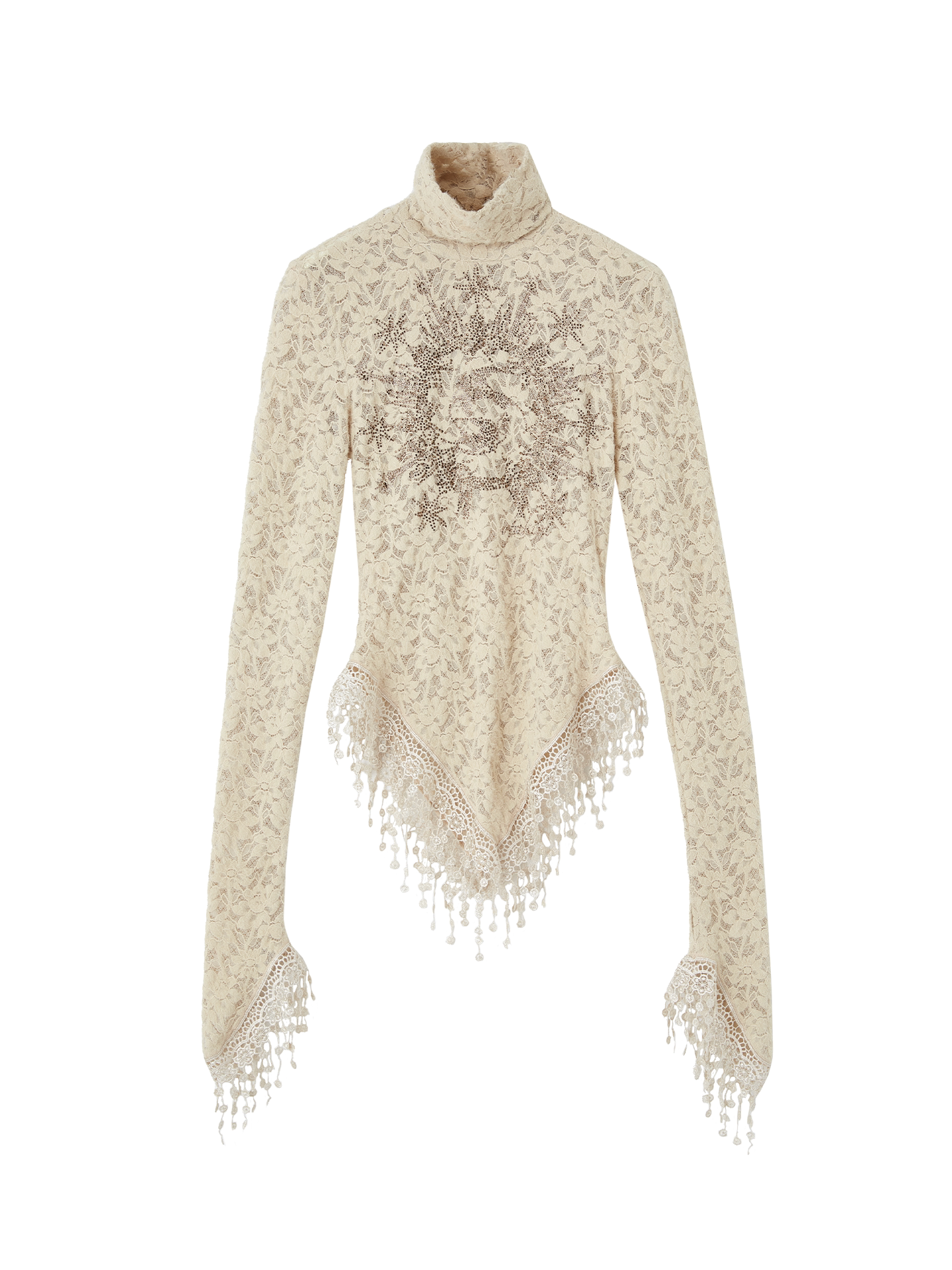 OfAkiva_Rhinestone_Rose_Lace_High_Neck_Slim_Women_Pullover_Black_Long_Sleeve_T-Shirts_MISSTT