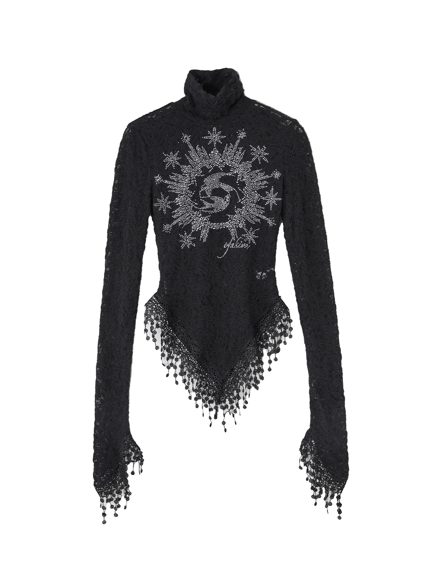 OfAkiva_Rhinestone_Rose_Lace_High_Neck_Slim_Women_Pullover_Black_Long_Sleeve_T-Shirts_MISSTT