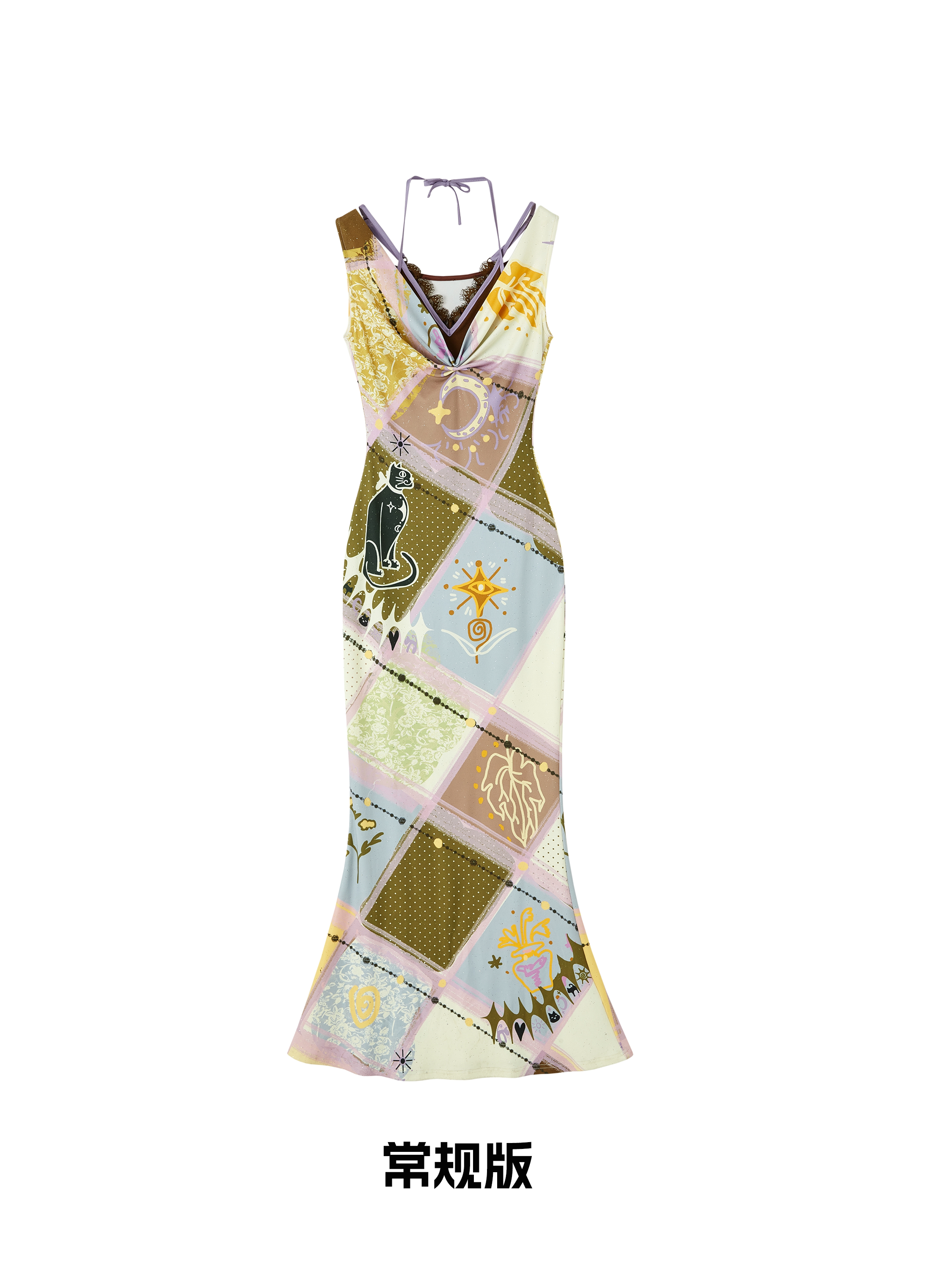 OfAkiva_Breathable_French_Faux_Two_Piece_High_Waist_A_Line_V-neck_Maxi_Dresses_MISSTT