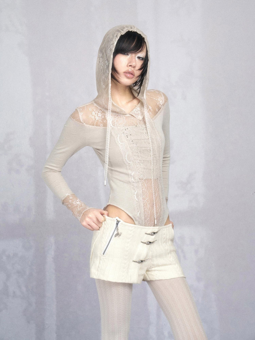 OPEN AESTHETIC 100 Percent Cotton Commuter Straight Fit Oatmeal Gray Hoodies