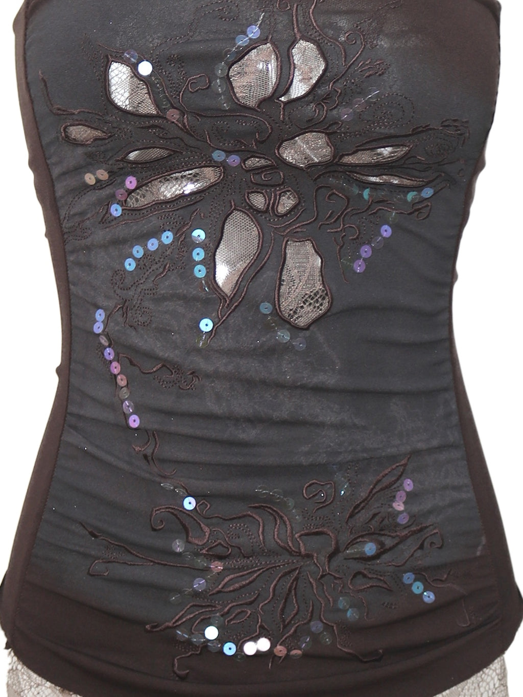 OPEN AESTHETIC Embroidered Cutout Slim Fit Cotton Solid Youth Tube Tops / Bandeaus