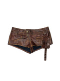 OPEN_AESTHETIC_Pu_Leather_Vintage_Straight_Leg_Low_Waist_Pocket_Women_Short_Trousers_MISSTT