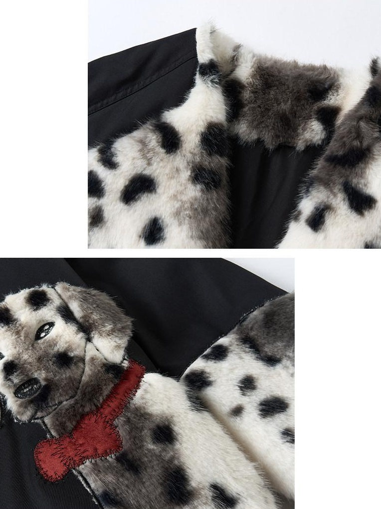 Outthe Blue 90 Fill White Duck Down Thick Warm Casual Animal Print Womens Black Down Jackets