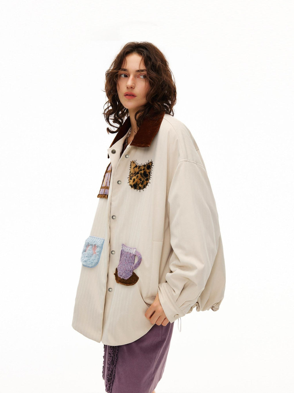 Outthe Blue 90 Percent Duck Down Vintage Relaxed Fit Lapel Collar Down Jackets