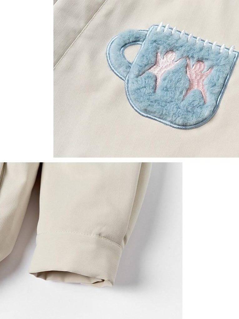 Outthe Blue 90 Percent Duck Down Vintage Relaxed Fit Lapel Collar Down Jackets