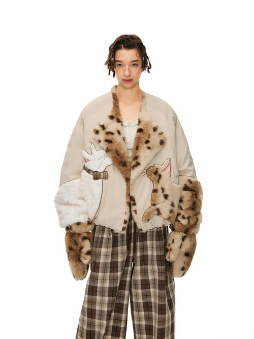 Outthe Blue 90 Percent Duck Down Warm Thick Casual Loose Short Lapel Women Down Jackets