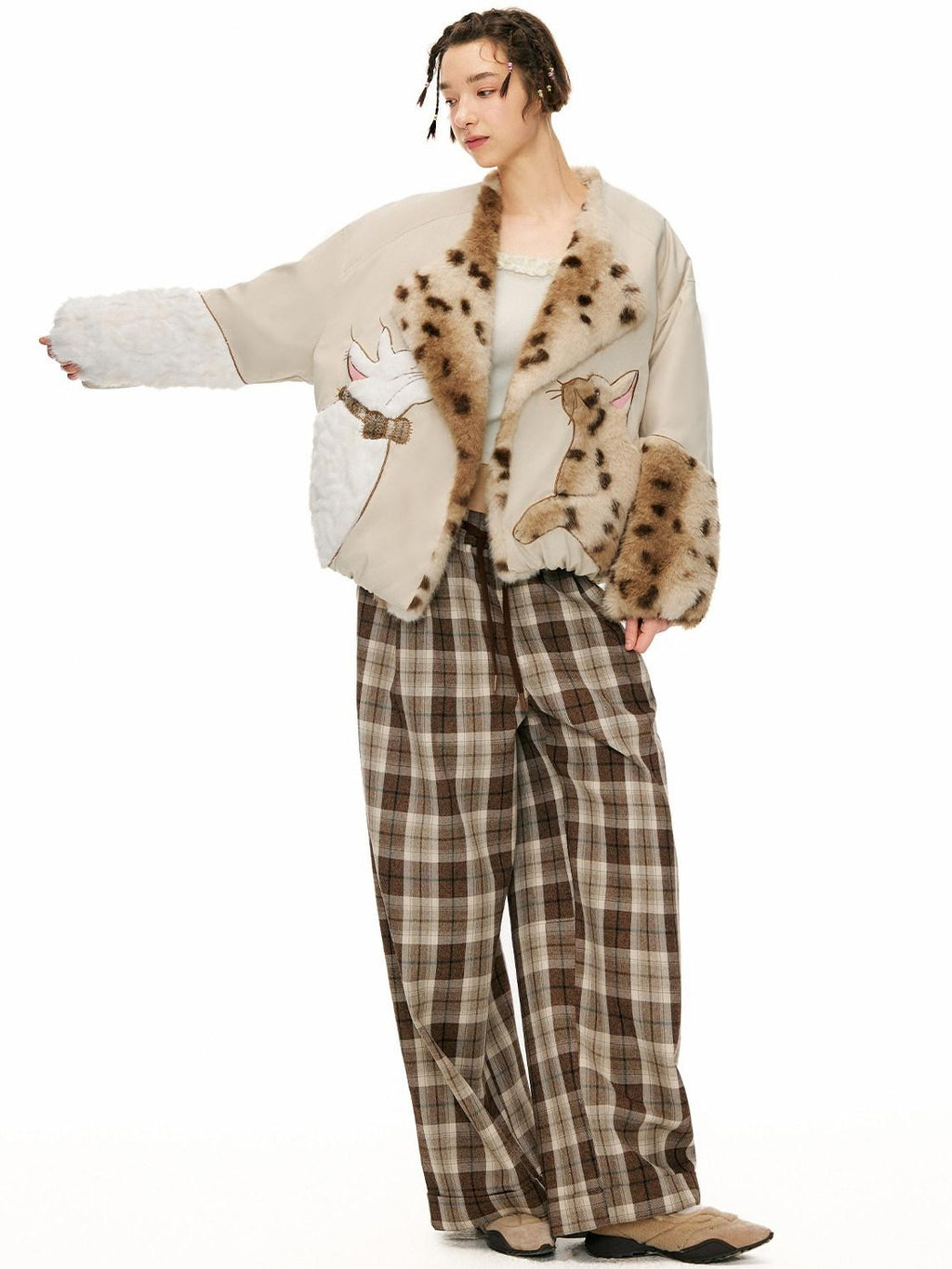 Outthe Blue 90 Percent Duck Down Warm Thick Casual Loose Short Lapel Women Down Jackets