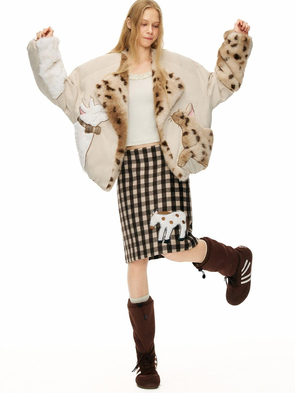Outthe Blue 90 Percent Duck Down Warm Thick Casual Loose Short Lapel Women Down Jackets