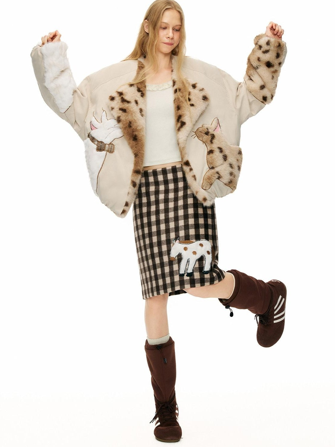 Outthe Blue 90 Percent Duck Down Warm Thick Casual Loose Short Lapel Women Down Jackets