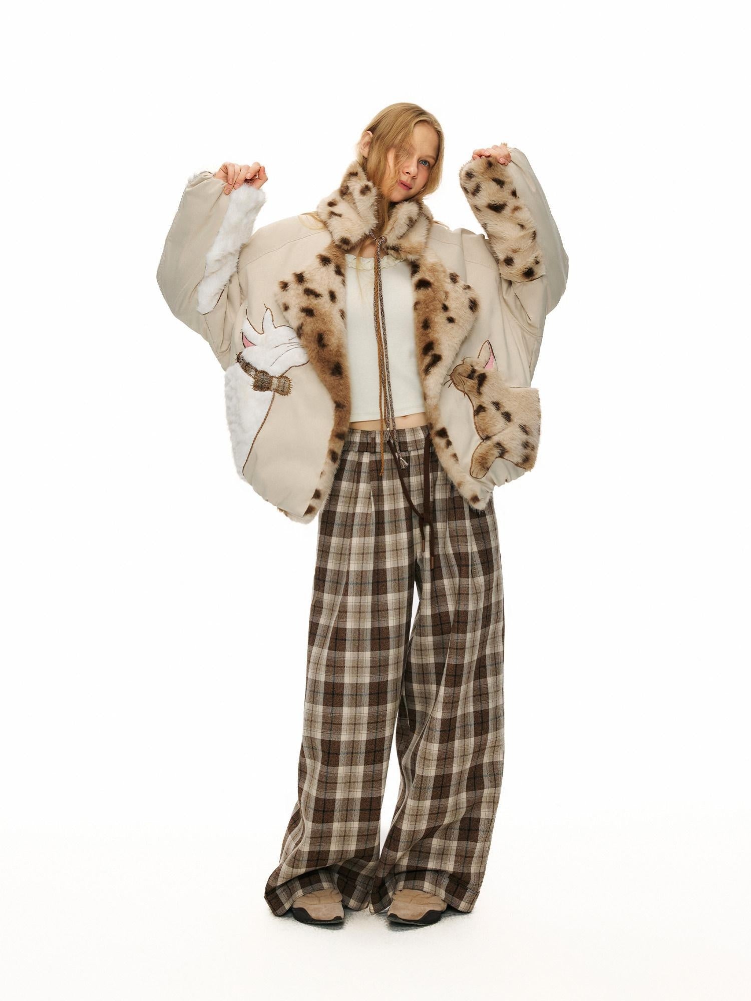 Outthe Blue 90 Percent Duck Down Warm Thick Casual Loose Short Lapel Women Down Jackets