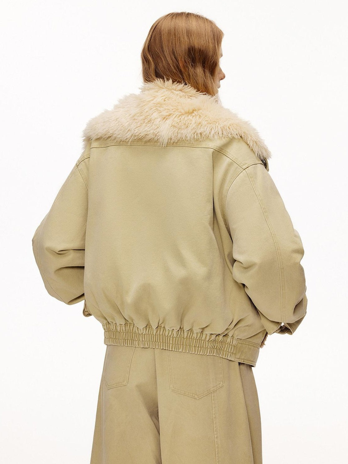Outthe Blue 90 Percent White Duck Down Eco Casual Thick Collar Khaki Women Down Jackets
