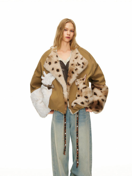 Outthe Blue 90% White Duck Down Thick Warm Casual No Hood Khaki Women Down Jackets