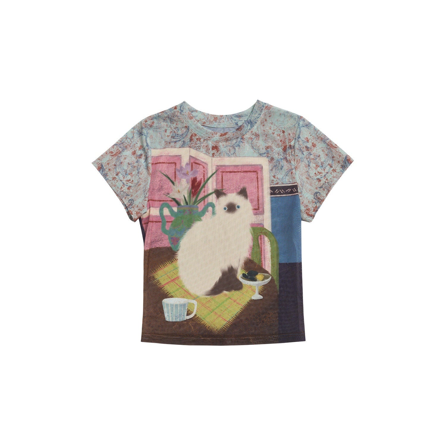Outthe_Blue_Breathable_Vintage_Printed_Slim_Crop_Crewneck_Stretch_Short_Sleeve_T-Shirts_MISSTT
