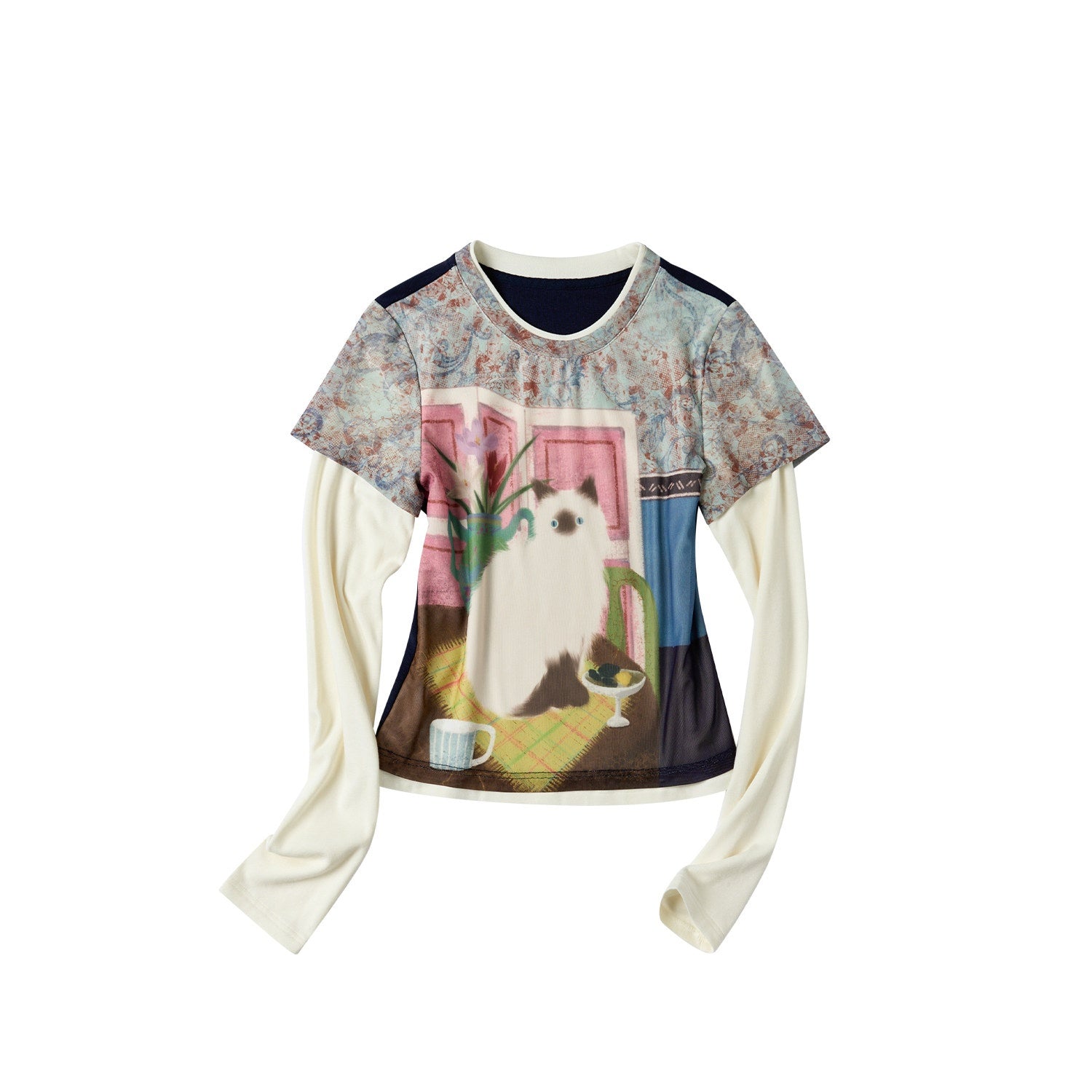 Outthe_Blue_Breathable_Vintage_Printed_Slim_Crop_Crewneck_Stretch_Short_Sleeve_T-Shirts_MISSTT