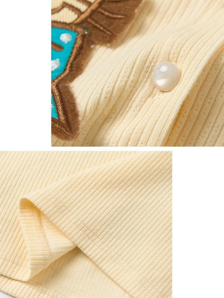 Outthe Blue Cotton Blend Stretch Slim Fit Cropped Casual Top For Women Long Sleeve T-Shirts
