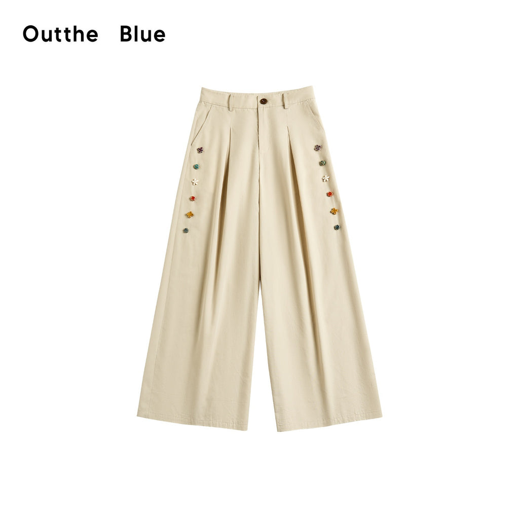 Outthe_Blue_Cotton_Lyocell_Minimal_Natural_Waist_Zipper_Light_Grey_Khaki_Wide_Leg_Pants_MISSTT