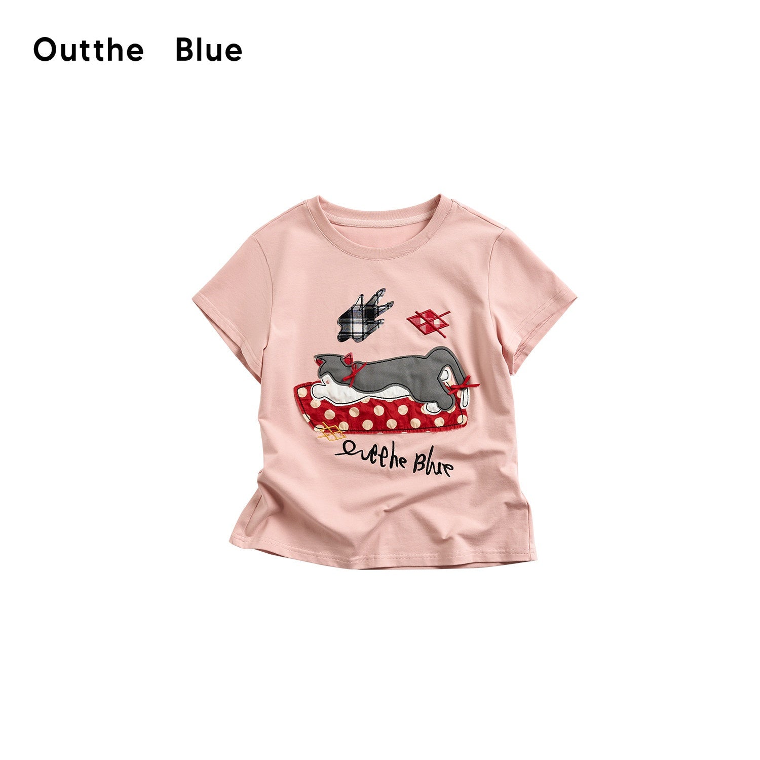 Outthe_Blue_Cotton_Stretch_Slim_Cropped_Crewneck_Office_Creative_Print_Short_Sleeve_T-Shirts_MISSTT