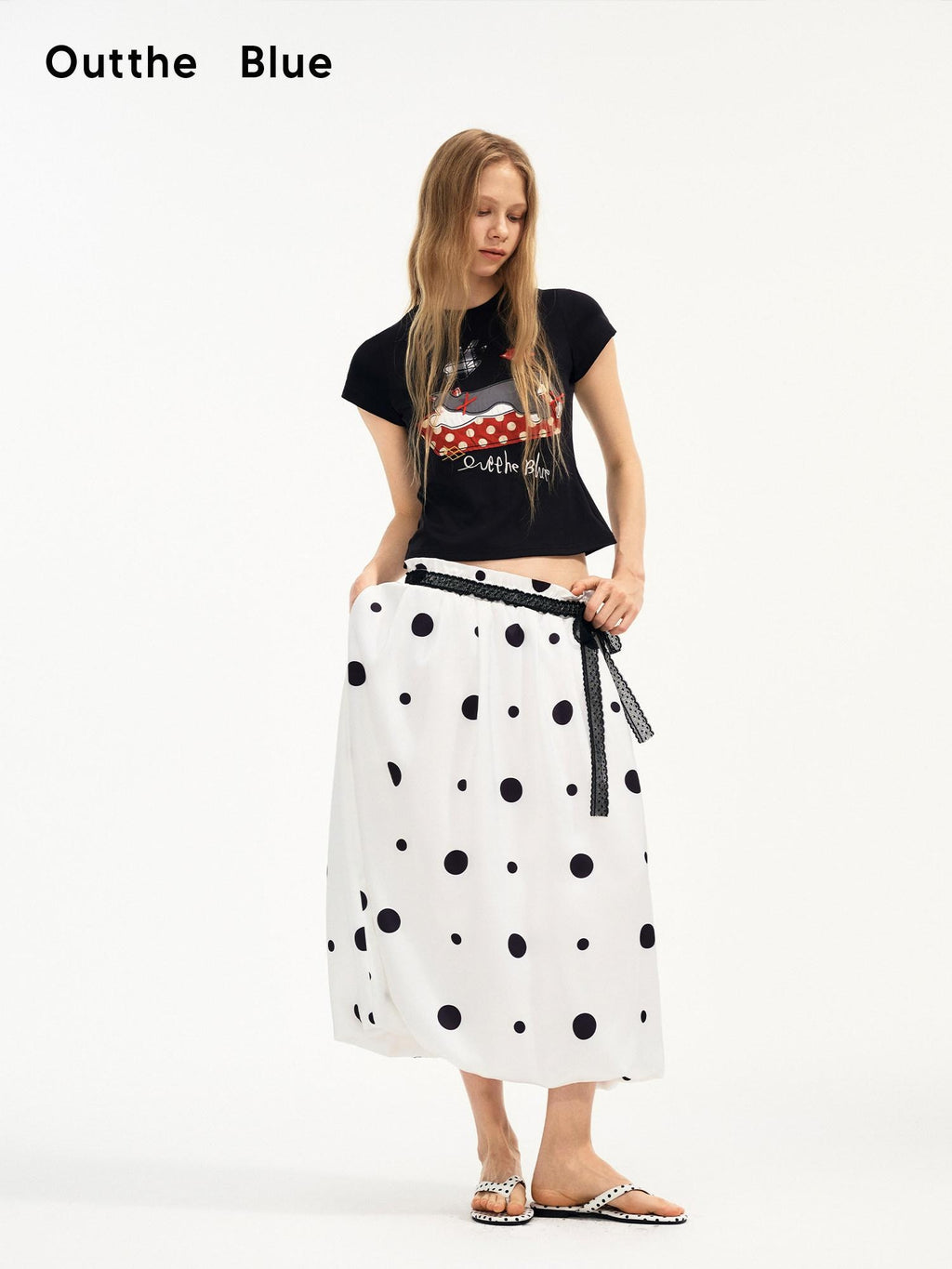 Outthe Blue Cotton Stretch Slim Cropped Crewneck Office Creative Print Short Sleeve T-Shirts