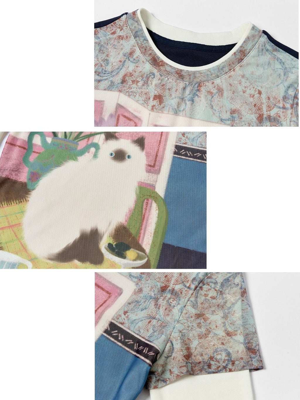 Outthe Blue Cozy Rayon Cotton Blend Animal Print Slim Fit Casual Women Long Sleeve T-Shirts