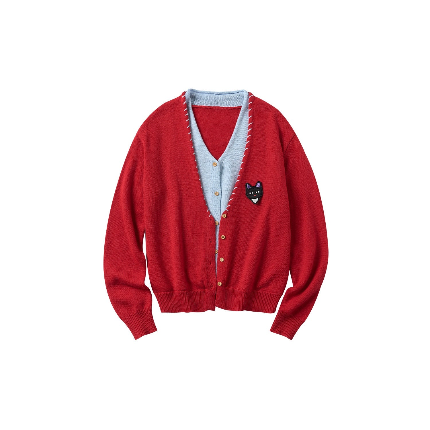 Outthe_Blue_Cozy_Wool_Blend_Contrast_Layered_Look_V-neck_Button_Front_Women_Knit_Cardigans_MISSTT