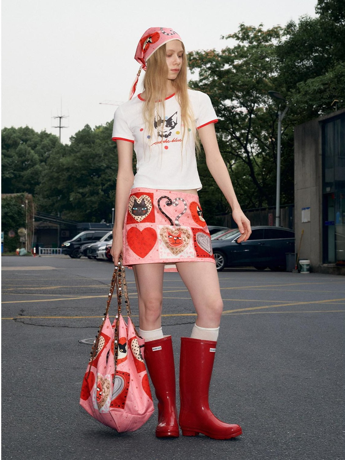 Outthe Blue Flattering Mid Waist Animal Print Sweet H Shaped Straight Women Mini Skirts