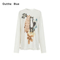 Outthe_Blue_Floral_Animal_Print_Loose_Long_Sleeve_Roundneck_4_Piece_Women_Top_&_Skirt_Sets_MISSTT