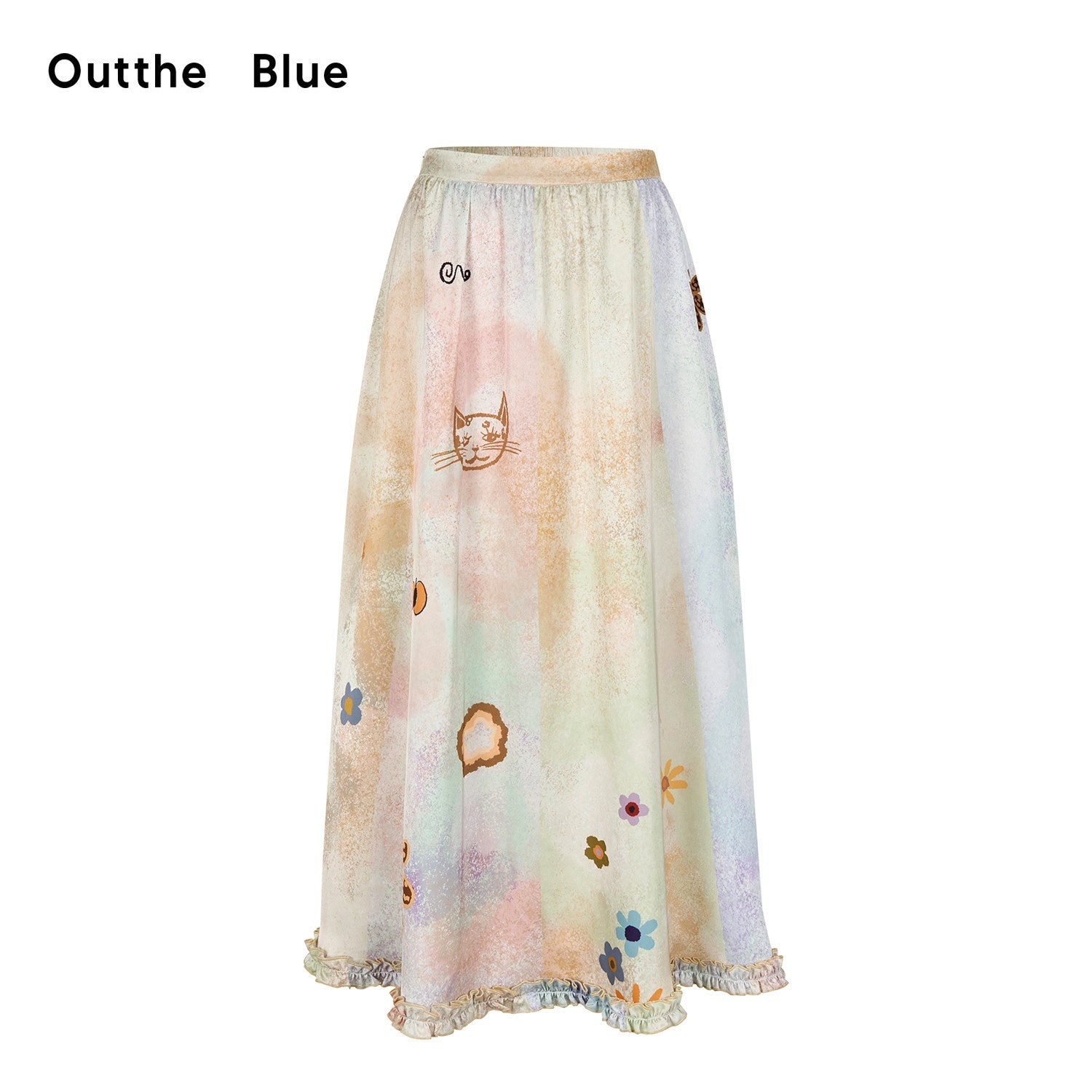Outthe_Blue_Floral_Animal_Print_Loose_Long_Sleeve_Roundneck_4_Piece_Women_Top_&_Skirt_Sets_MISSTT