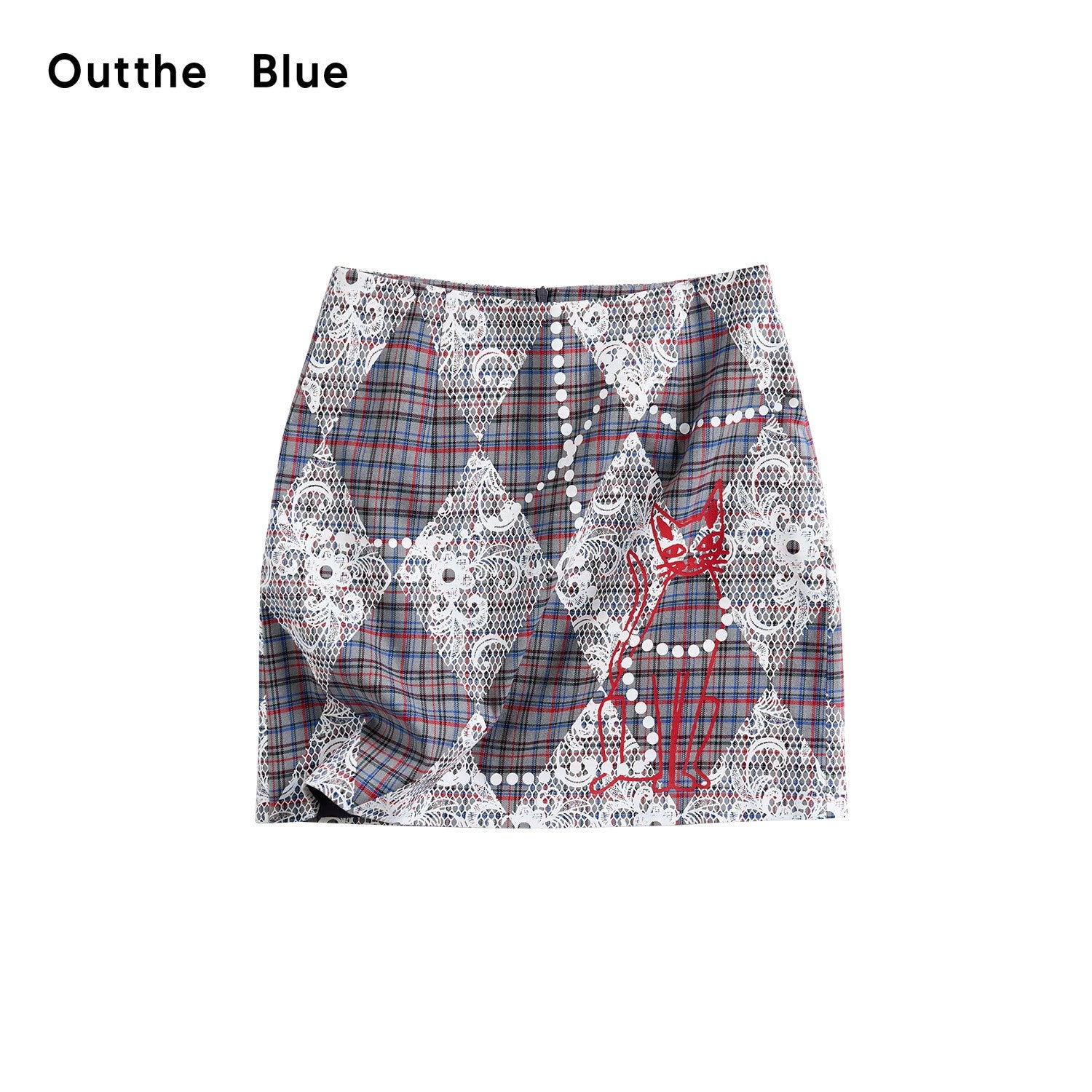 Outthe_Blue_Floral_Print_Mid_Rise_Slim_Fit_A_Line_Women_Grey_Plaid_Polyester_Mini_Skirts_MISSTT