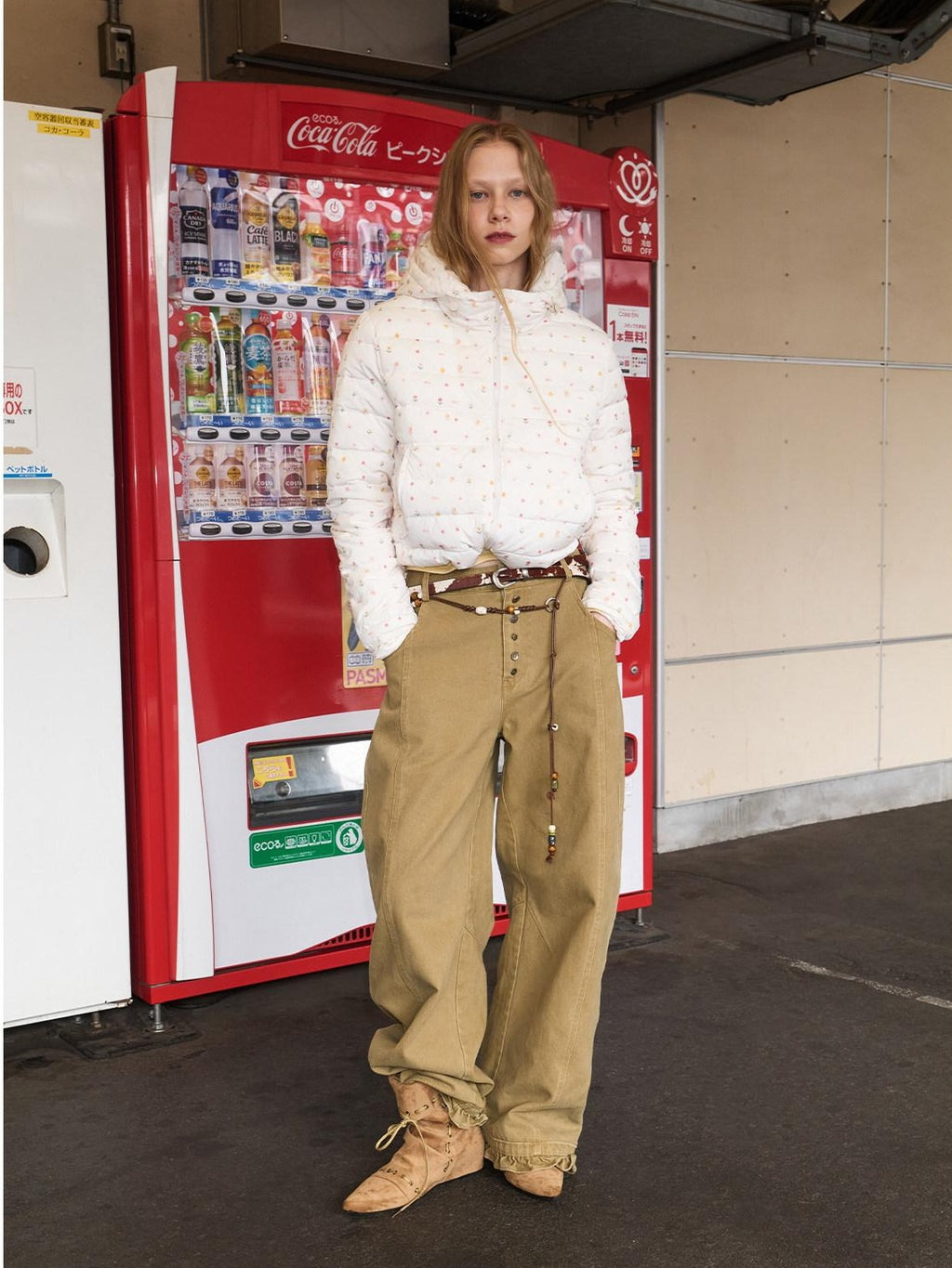 Outthe Blue High Waist Cotton Cargo Washed Button Fly Casual Women Wide Leg Pants