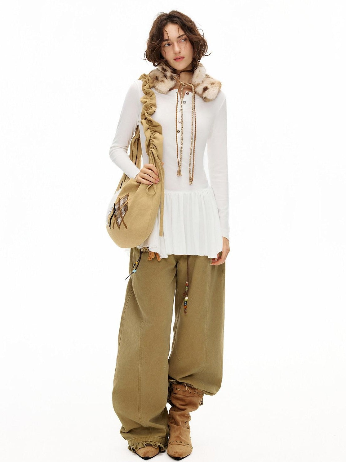 Outthe Blue Lyocell Stretch Asymmetrical Slim Fit Long Sleeve Women White Mini Dresses