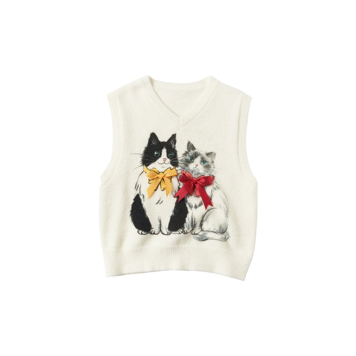 Outthe_Blue_Nylon_Animal_Print_V-neck_Loose_Casual_Girls_Cream_Tank_Tops_MISSTT