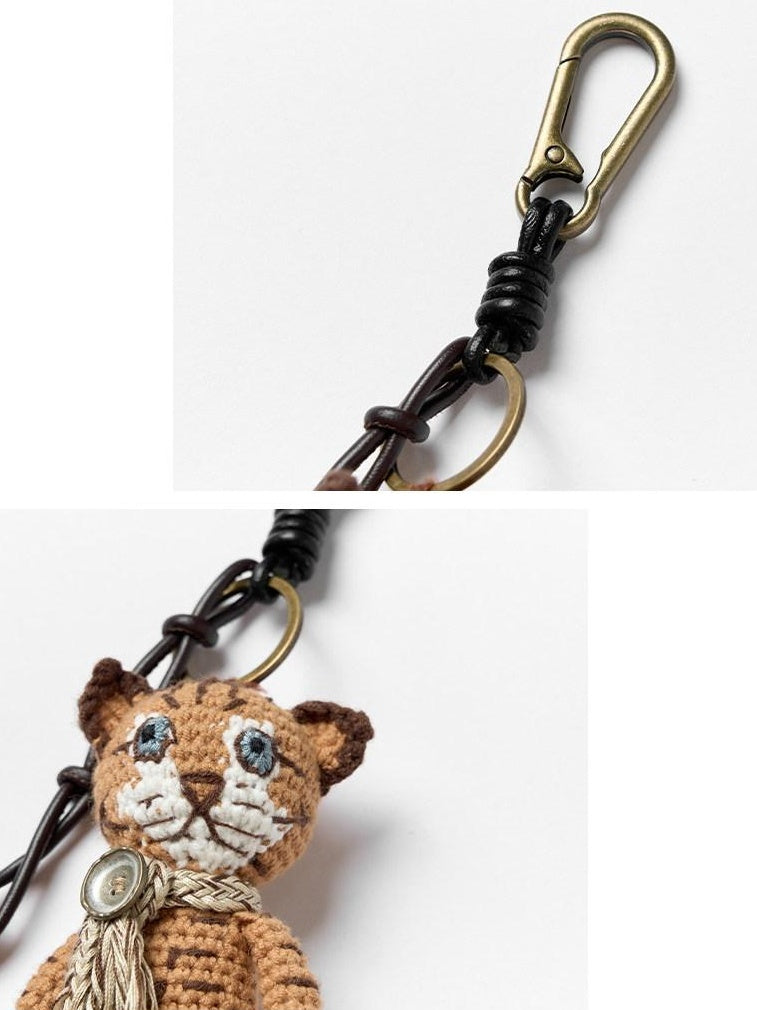 Outthe Blue Playful Cat Charm Leopard Pattern Pendant For Women Pet Lover Jewelry