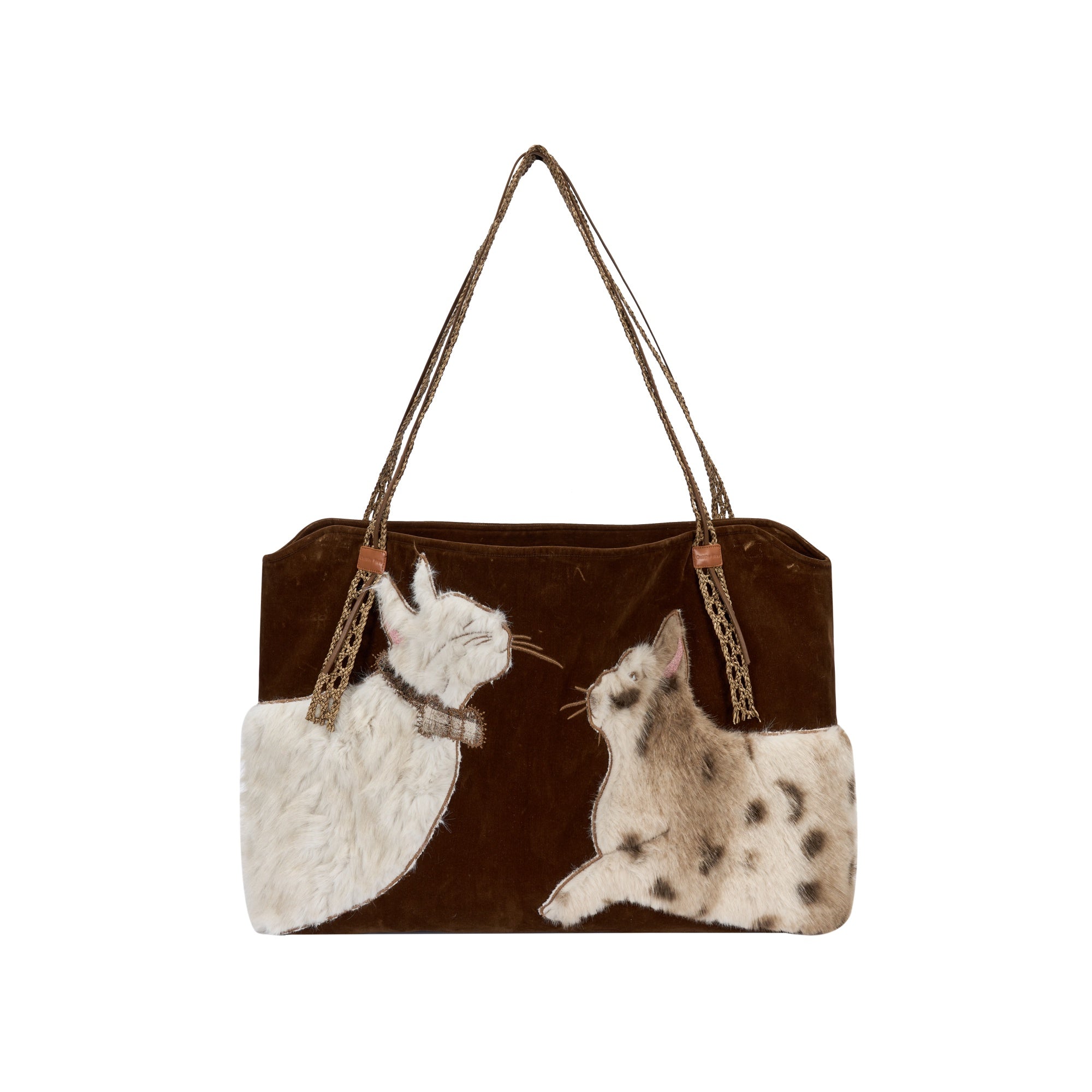 Outthe_Blue_Plush_Cat_Patchwork_Casual_Minimalist_Square_Handheld_Women_Caramel_Tote_Bags_MISSTT