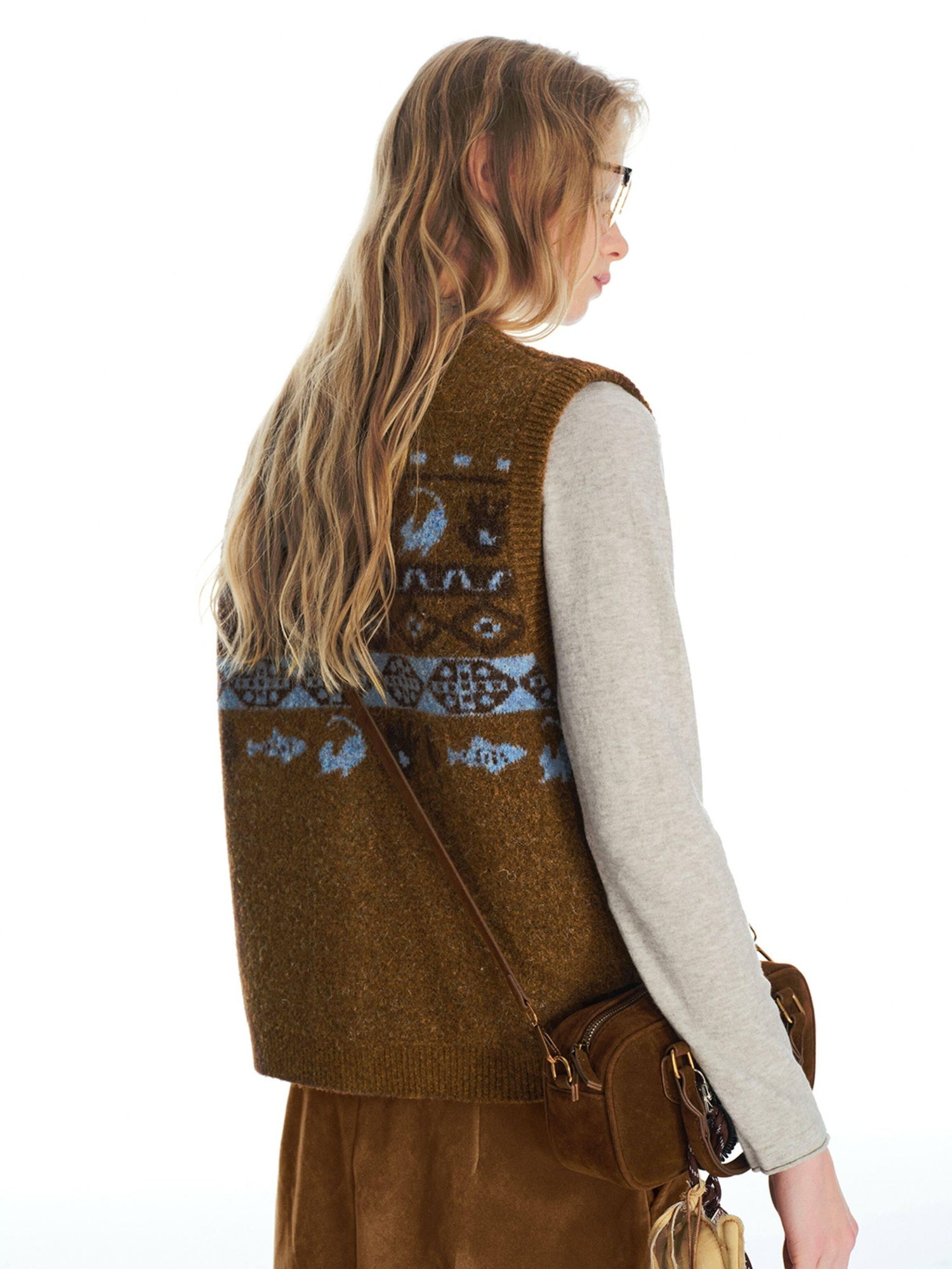 Outthe Blue Recycled Green Fiber Animal Print Commuter Style Women Cardigan Tank Tops