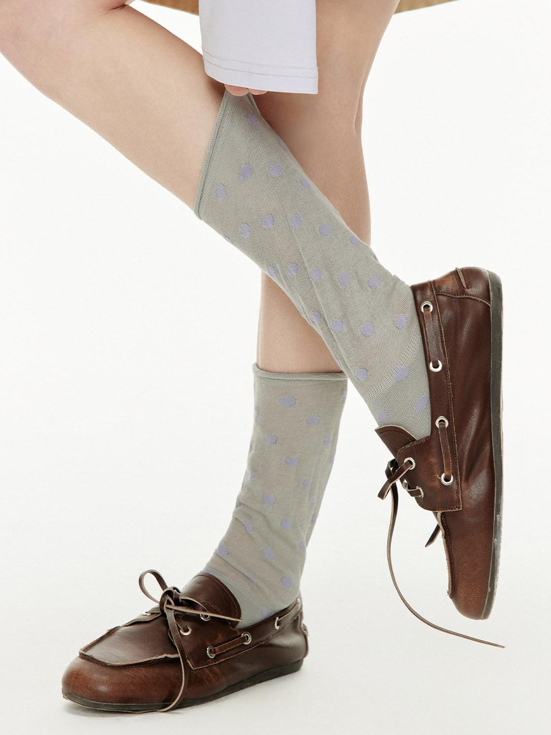 Outthe Blue Soft Cotton Blend Unique Polka Dot Women Ankle Crew Fashion Socks