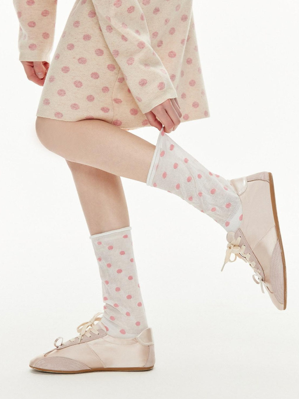 Outthe Blue Soft Cotton Blend Unique Polka Dot Women Ankle Crew Fashion Socks