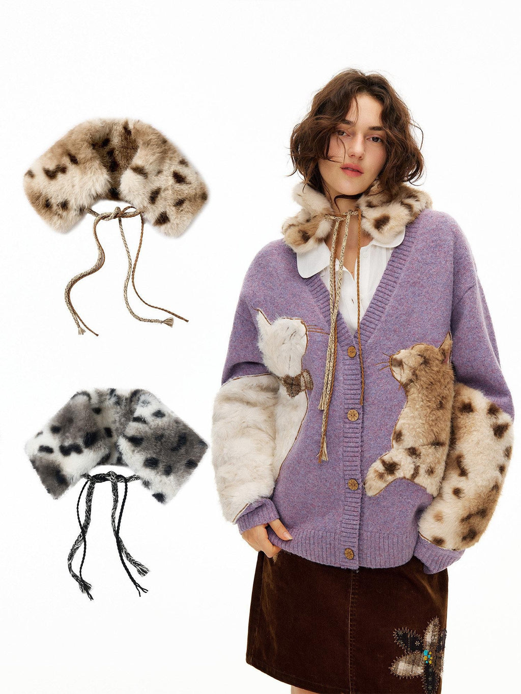 Outthe Blue Soft Lightweight Polyester Polka Dot Print Women Fashion Scarves