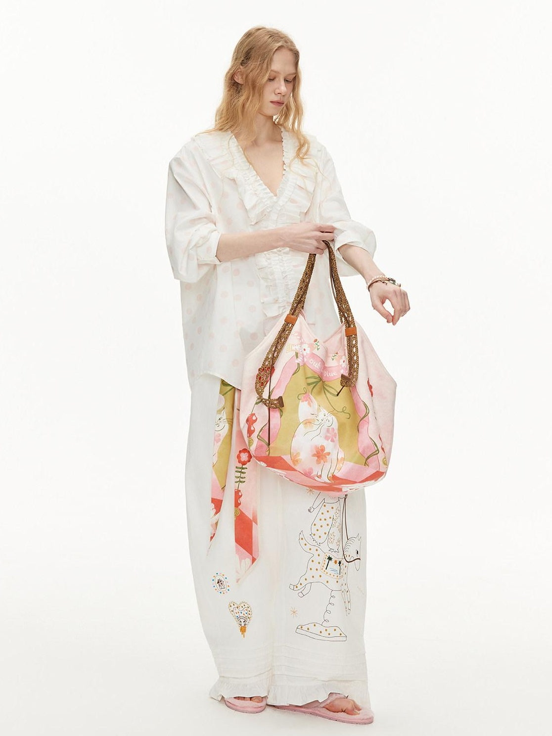 Outthe Blue Spacious Original Single Shoulder Women Pink Green Tote Bags