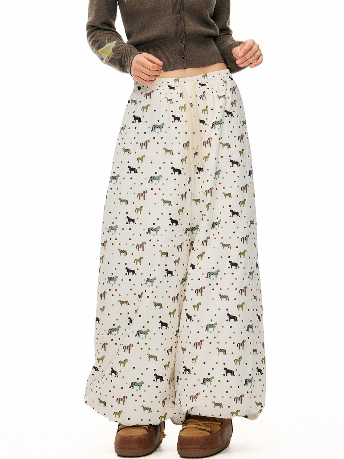 Outthe Blue Thermal Fleece Lined High Waist Full Length Pearl White Pants