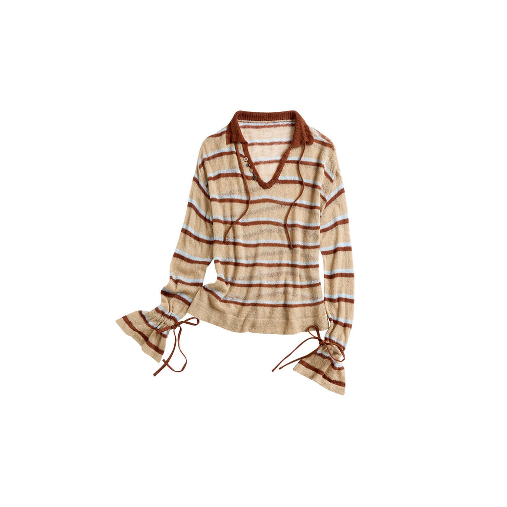 Outthe_Blue_Thermal_V-neck_Striped_Pullover_Office_Long_Sleeve_Wool_Mohair_Knitwear_MISSTT