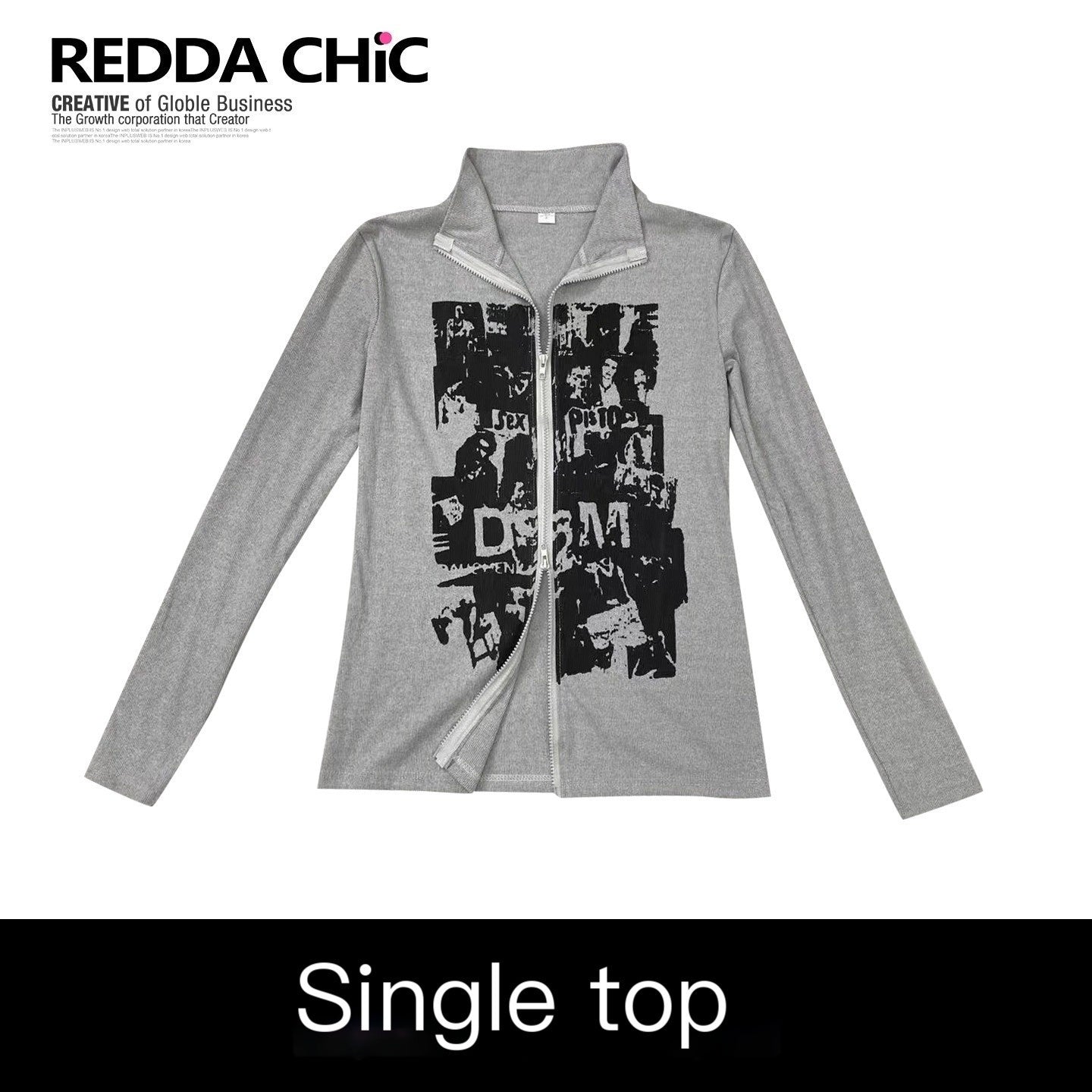 REDDACHIC_American_Retro_Print_High_Neck_Zip_Side_Slit_Long_Sleeve_Women'S_Cardigans_MISSTT