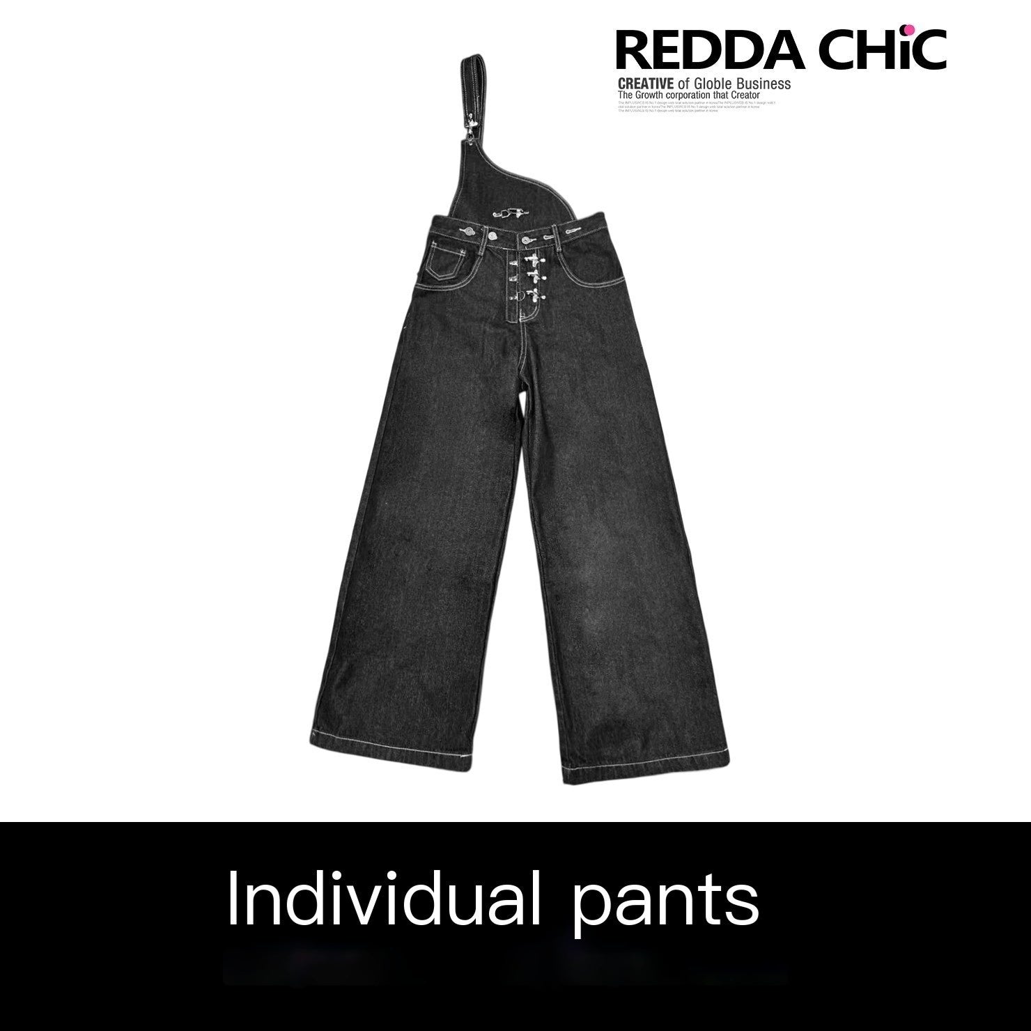 REDDACHIC_American_Vintage_Asymmetric_Strap_Button_Low_Waist_Women'S_Denim_Wide-Leg_Jeans_MISSTT