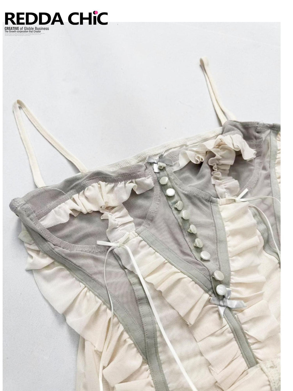 REDDACHIC Ballet Lace Asymmetric Camisole A Line Women'S Polyester Top & Skirt Sets